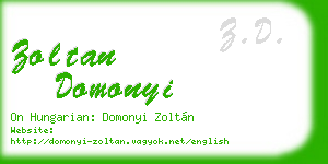 zoltan domonyi business card