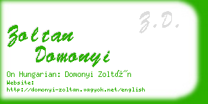 zoltan domonyi business card